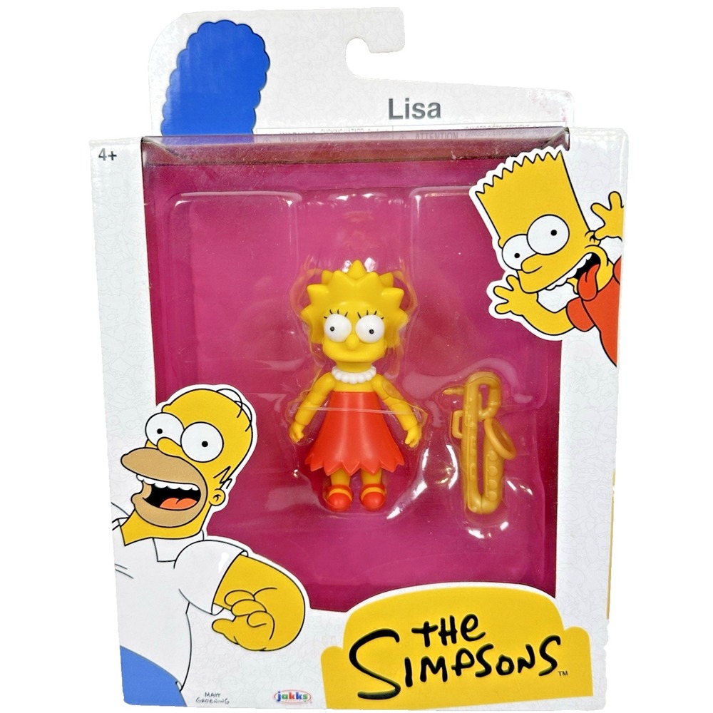 The Simpsons Lisa Simpson Action Figure Saxophone Jakks Pacific New